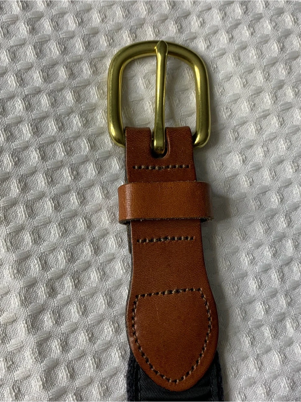Leather Man Ltd. Jolly Roger black belt with Scull print and brown leather trim